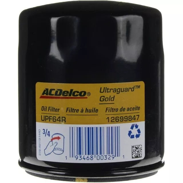 ACDelco UPF64R 12699847 GM Original Equipment Ultraguard Gold Engine Oil Filter